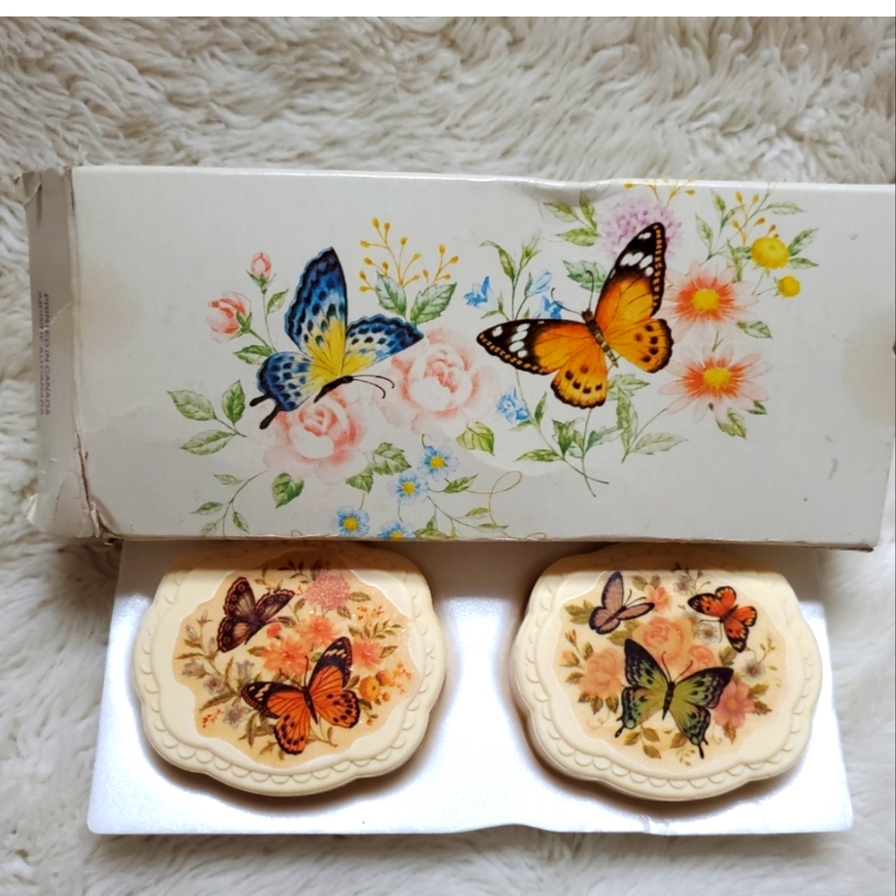 Vtg. Avon Soap. Butterflies.   Two package. Strong Scent.